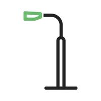 Street Light Line Green and Black Icon vector