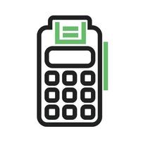 Free Utility Bill Payment Line Green and Black Icon vector