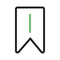 Bookmark Line Green and Black Icon vector