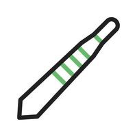 Scalpel Handle Line Green and Black Icon vector