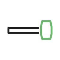 Mallet Line Green and Black Icon vector