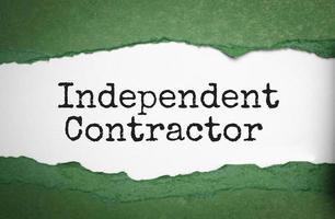 INDEPENDENT CONTRACTOR text on white torn paper photo