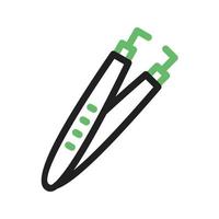 Forceps I Line Green and Black Icon vector