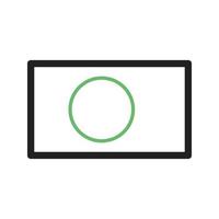 línea de bangladesh icono verde y negro vector