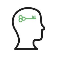 Hacking Skills Line Green and Black Icon vector