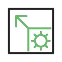 Scalable System Line Green and Black Icon vector