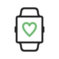 Health App Line Green and Black Icon vector