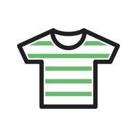 Pirate Shirt Line Green and Black Icon vector