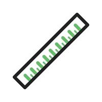 Ruler Line Green and Black Icon vector