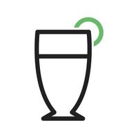 línea de cerveza artesanal icono verde y negro vector