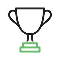Trophy Line Green and Black Icon vector