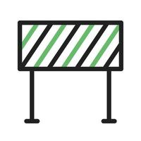 Barrier Line Green and Black Icon vector