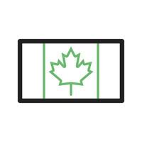 Canadá línea icono verde y negro vector