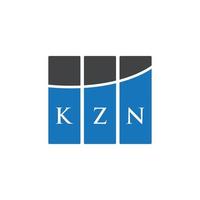 diseño de logotipo de letra kzn sobre fondo blanco. concepto de logotipo de letra de iniciales creativas kzn. diseño de letras kzn. vector