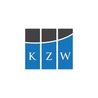 KZW letter logo design on WHITE background. KZW creative initials letter logo concept. KZW letter design. vector