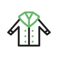 Coat Line Green and Black Icon vector