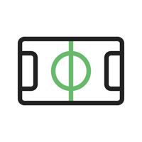 Field Line Green and Black Icon vector