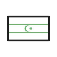 Azerbaijan Line Green and Black Icon vector