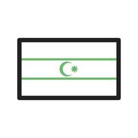 Azerbaijan Line Green and Black Icon vector