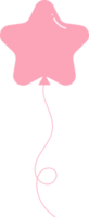 color de tono rosa de cumpleaños de globo, diseño de dibujos animados de estilo plano png