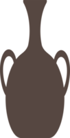 Ceramic vase nordic style, Flat style vase, minimal design png