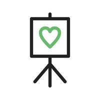 Art Line Green and Black Icon vector
