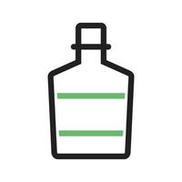línea de whisky icono verde y negro vector