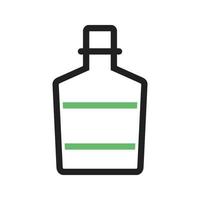 Whiskey Line Green and Black Icon vector