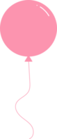 color de tono rosa de cumpleaños de globo, diseño de dibujos animados de estilo plano png