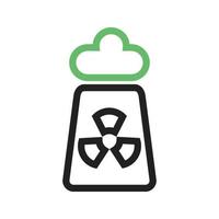 Radiation Line Green and Black Icon vector