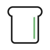 Toast Line Green and Black Icon vector