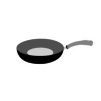 zwarte pan met handvat png