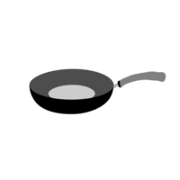 schwarze Pfanne mit Griff png