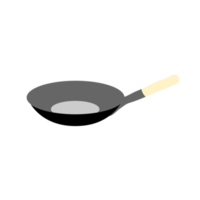 padella con manico in legno png