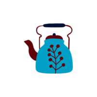blue and brown teapot png