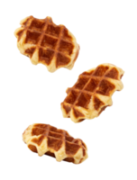 recorte de waffle belga caindo, arquivo png