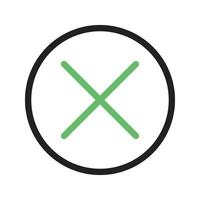 Do Not Cross Line Green and Black Icon vector