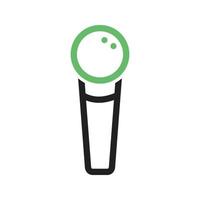 Microphone Line Green and Black Icon vector