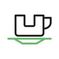 Cups Swing Line Green and Black Icon vector