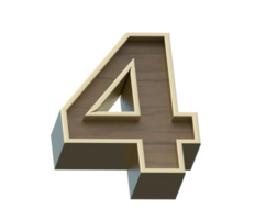 A 3d rendering image of golden mixed with wooden alphabets png