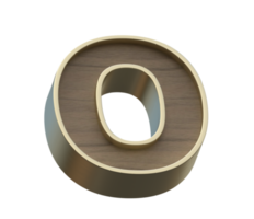 A 3d rendering image of golden mixed with wooden alphabets png