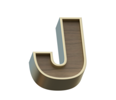 una imagen de renderizado 3d de oro mezclado con alfabetos de madera png