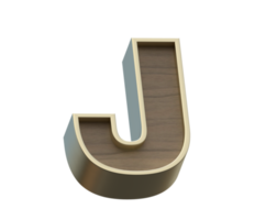 A 3d rendering image of golden mixed with wooden alphabets png