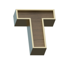 une image de rendu 3d d'or mélangé avec des alphabets en bois png