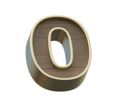 A 3d rendering image of golden mixed with wooden alphabets png