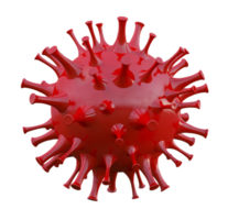 image de rendu 3d du modèle de virus covid-19 png