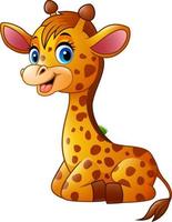 jirafa bebé de dibujos animados vector