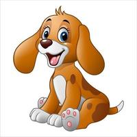 Cute little dog cartoon vector