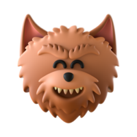 3D Halloween character Wolf png