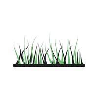 Grass Line Green and Black Icon vector